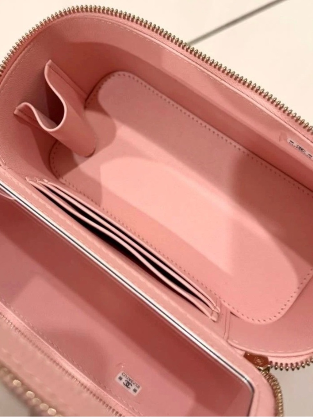 CHANEL Pink Quilted Vanity Crossbody with Gold Hardware - Picture 4 of 6